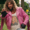 A Minecraft Movie Jason Momoa Pink Jacket