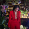 Ransom Canyon Meta Golding Red Crop Blazer Suit