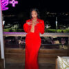 Ransom Canyon Meta Golding Red Crop Blazer Suit