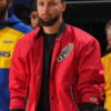 Steph Curry Red Varsity Jacket