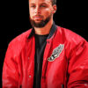 Steph Curry Red Varsity Jacket