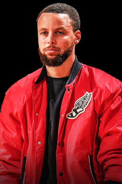 Steph Curry Red Varsity Jacket