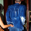 Brad Pitt Cobalt Blue Velvet Blazer