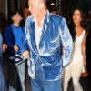 Brad Pitt Cobalt Blue Velvet Blazer