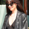 Materialists Promo Dakota Johnson Rocks Leather Trench Coat