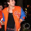 Timothée Chalamet Blue and Orange Chrome Hearts Varsity Jacket