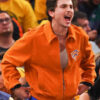Timothee Chalamet Knicks Orange Bomber Jacket