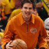 Timothee Chalamet Knicks Orange Bomber Jacket