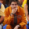 Timothee Chalamet Knicks Orange Bomber Jacket