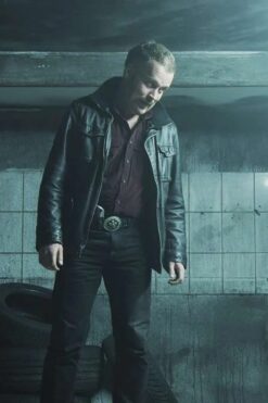 Fish for the Hostage Florian Hacke Black Leather Jacket