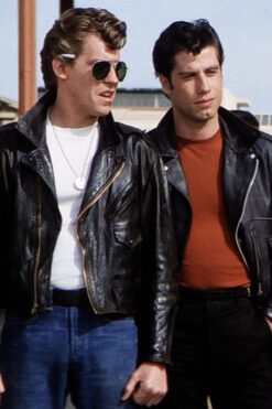 Danny Zuko T Birds John Travolta Biker Leather Jacket