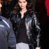 Only Murders In The Building S5 Selena Gomez Studded Leather Coat