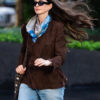 The Devil Wears Prada 2 Anne Hathaway Brown Suede Blazer
