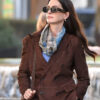 The Devil Wears Prada 2 Anne Hathaway Brown Suede Blazer