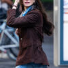 The Devil Wears Prada 2 Anne Hathaway Brown Suede Blazer