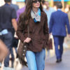 The Devil Wears Prada 2 Anne Hathaway Brown Suede Blazer