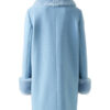 Too Much Megan Stalter Blue Wool Coat