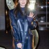 Gracie Abrams Long Leather Coat