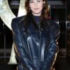 Gracie Abrams Long Leather Coat