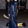 Gracie Abrams Long Leather Coat