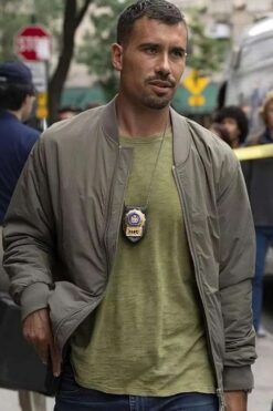 Law and Order SVU Joe Velasco Gray Bomber Jacket