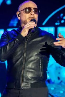 Pitbull Black Bomber Leather Jacket
