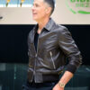 Rob Pelinka Brown Bomber Leather Jacket