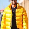 Travis Kelce Yellow Puffer Jacket