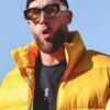 Travis Kelce Yellow Puffer Jacket