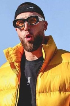 Travis Kelce Yellow Puffer Jacket