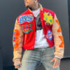 Breezy Bowl XX Tour Chris Brown Leather Bomber Jacket