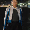 Tron Ares Greta Lee Crop Leather Jacket