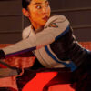 Tron Ares Greta Lee Crop Leather Jacket